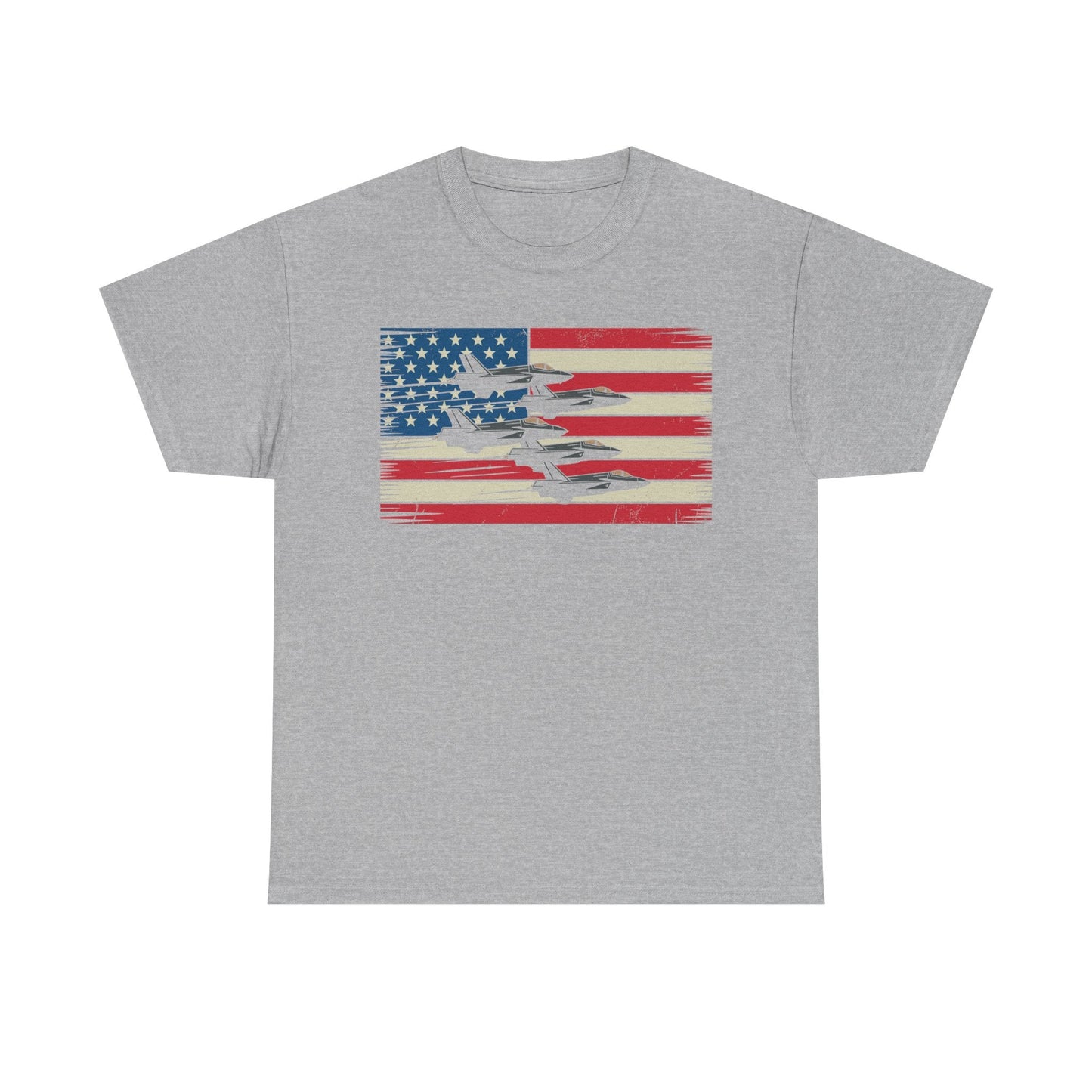 Vintage American Flag USA Fighter Jets 4th of July Patriotic T-Shirt