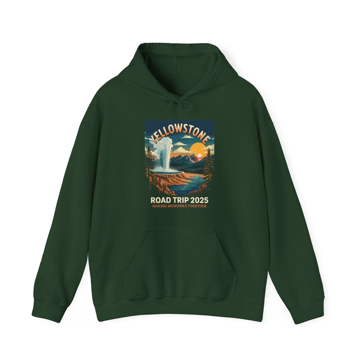 Yellowstone Family Road Trip 2025 National Park Outdoor Hoodie