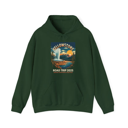 Yellowstone Family Road Trip 2025 National Park Outdoor Hoodie