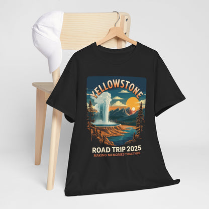 Yellowstone Family Road Trip 2025 National Park Outdoor T-Shirt