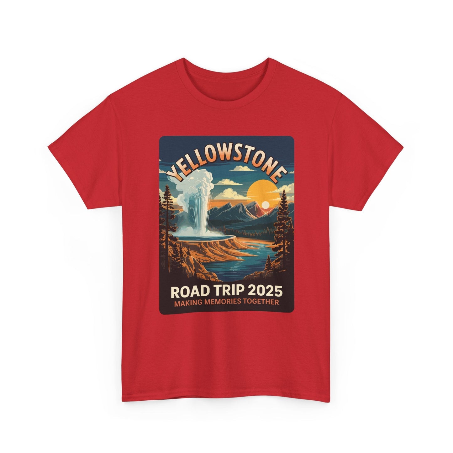 Yellowstone Family Road Trip 2025 National Park Outdoor T-Shirt