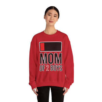 Mom of 2 Boys Gift from Son Mothers Day Birthday Women Sweatshirt