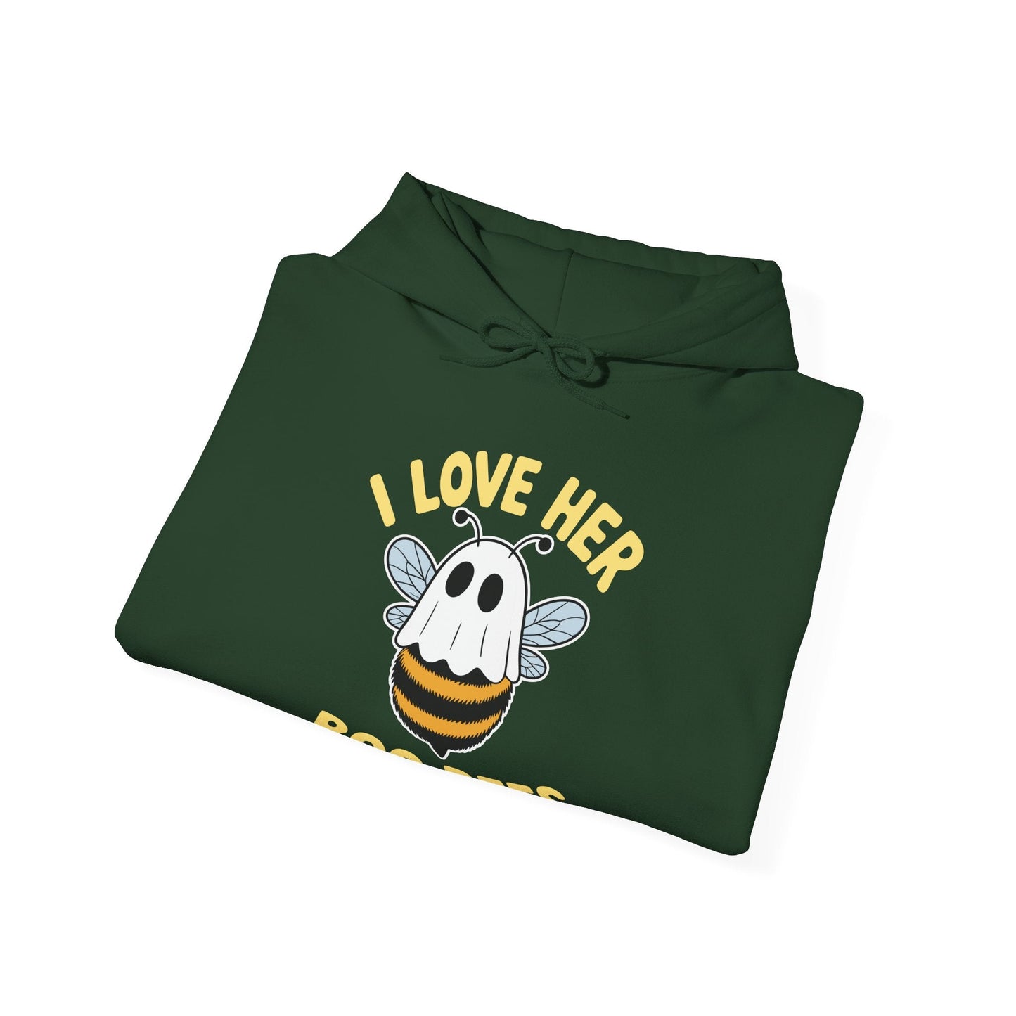 I Love Her Boo Bees Couples Halloween Adult Costume His Men Hoodie