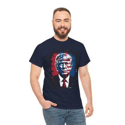 President Trump Portrait 4th July T-Shirt