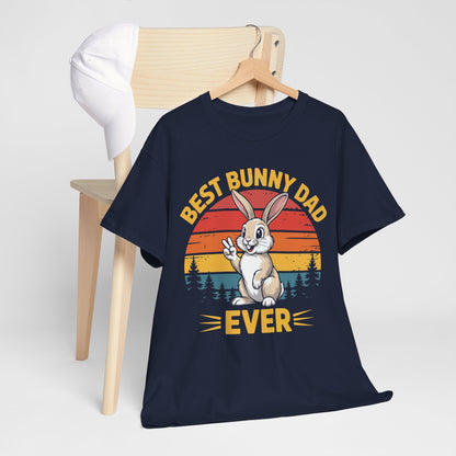 Best Bunny Dad Ever Funny Rabbit Lover Dad Gift T-Shirt for Pet Owners