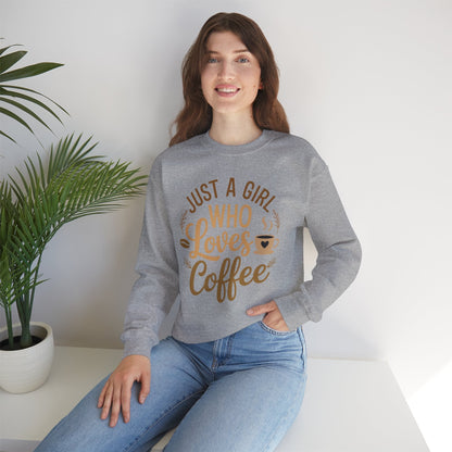 Just A Girl Who Loves Coffee Womens Coffee Lover Sweatshirt