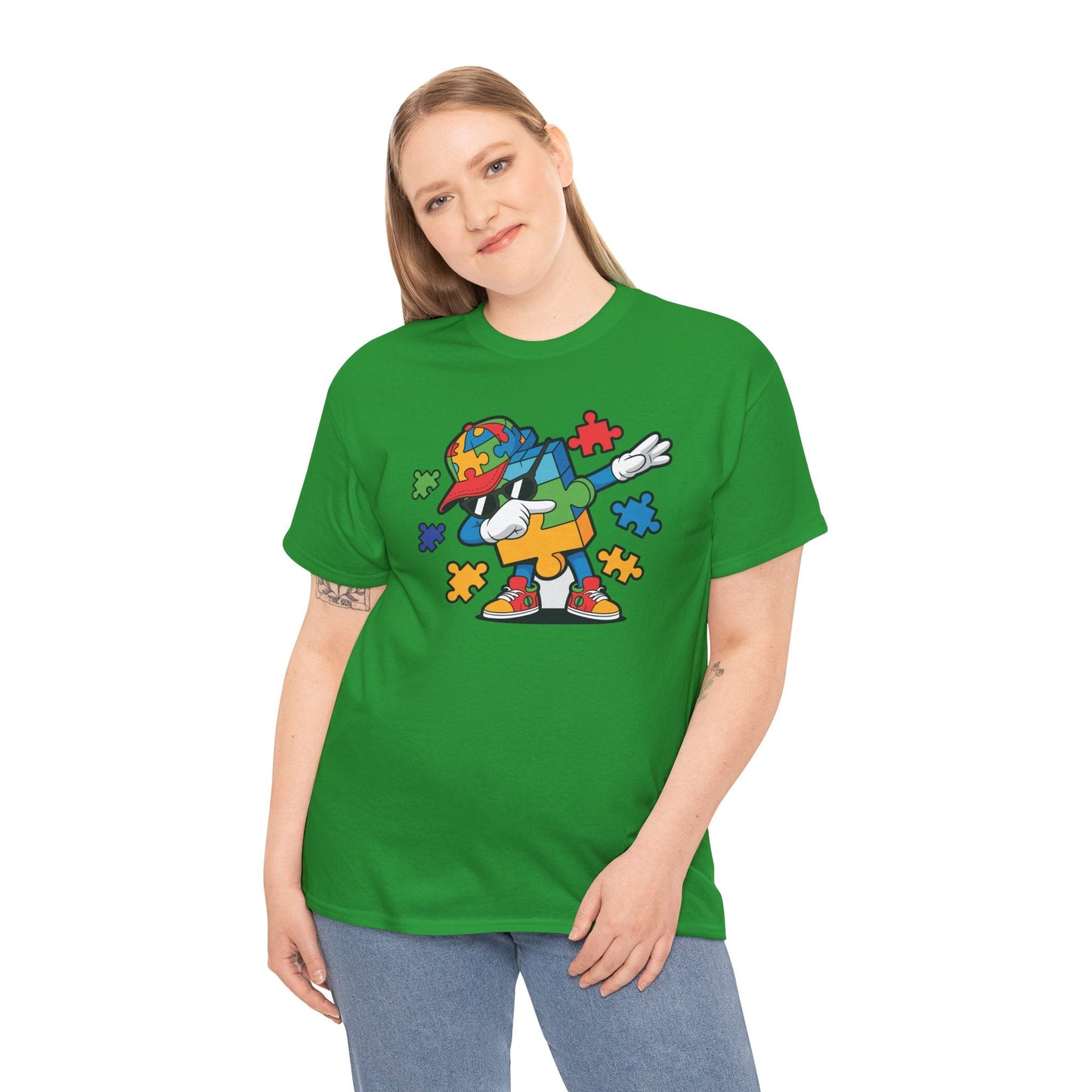 Dabbing Puzzle Autism Awareness T-Shirt