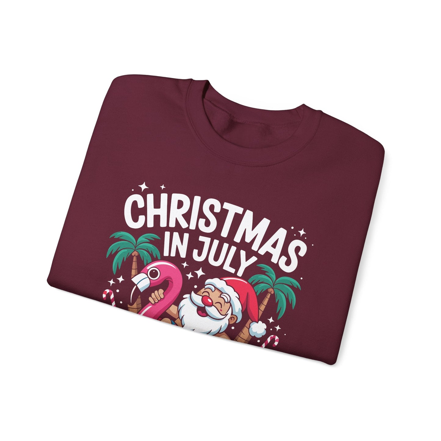 Christmas In July 2025 Squad Summer Beach Vacation Xmas Cool Sweatshirt