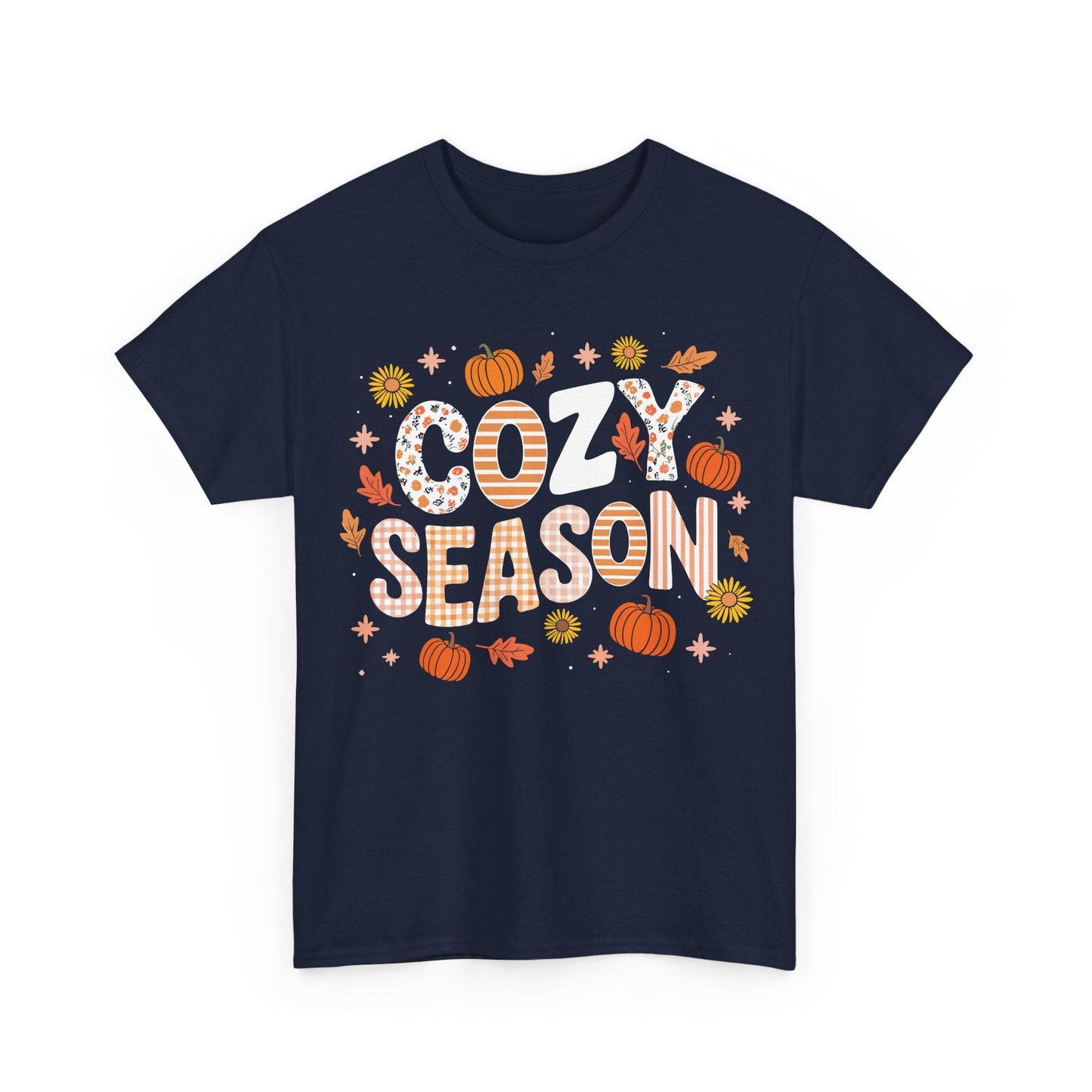 Cozy Season Autumn Fall Vibes Halloween Thanksgiving Pumpkin T-Shirt