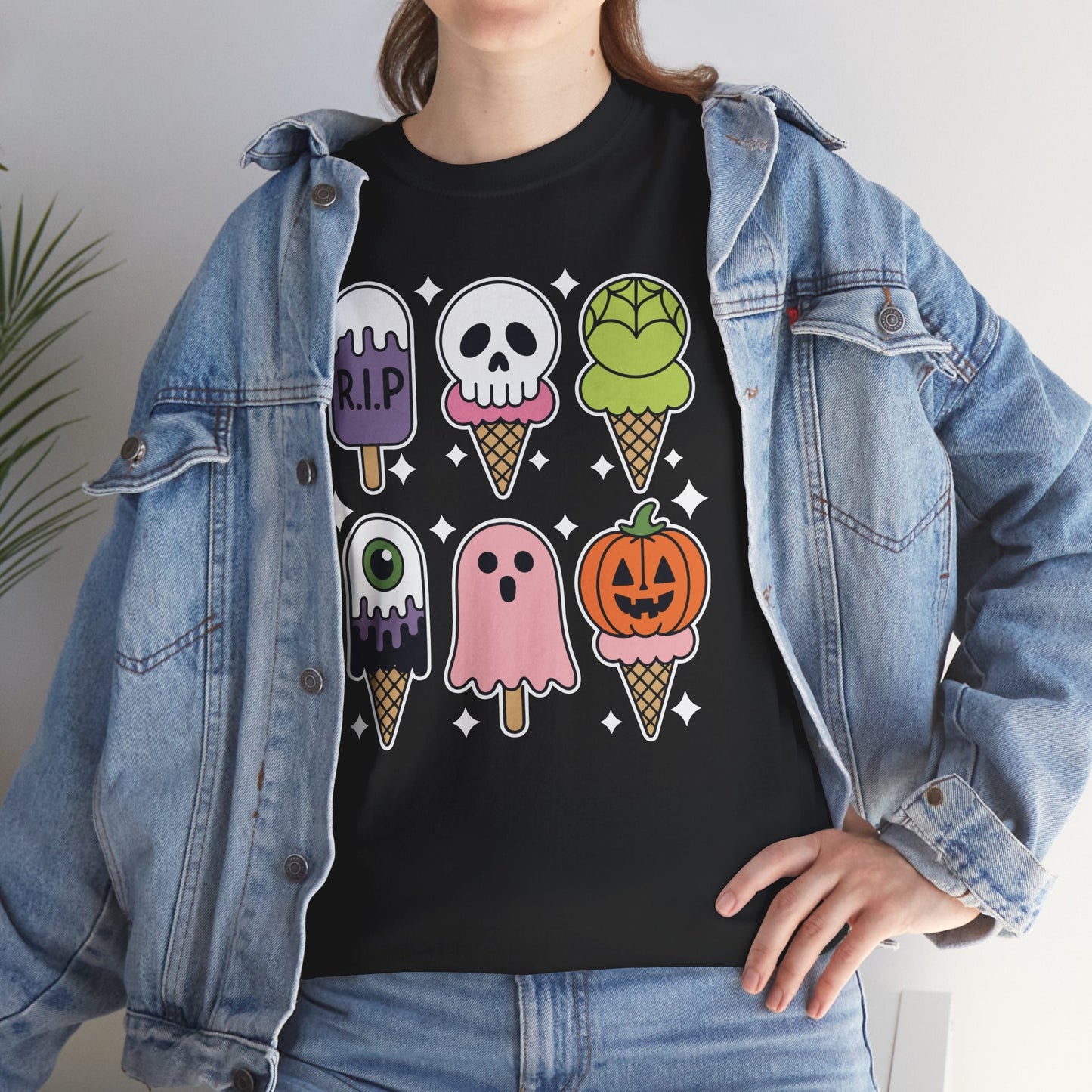 Horror Movie Summer Popsicle Halloween Ice Cream Summer-ween T-Shirt for Men Women