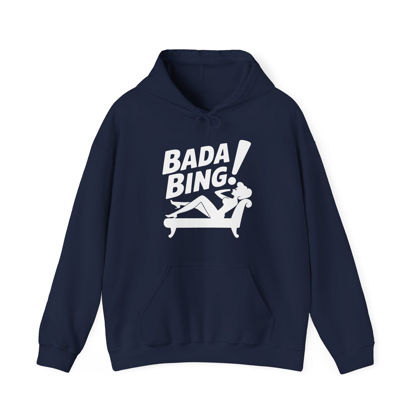 Funny Vintage Bada Sarcastic Bing Retro Sexy Girl Bada Bam Hoodie