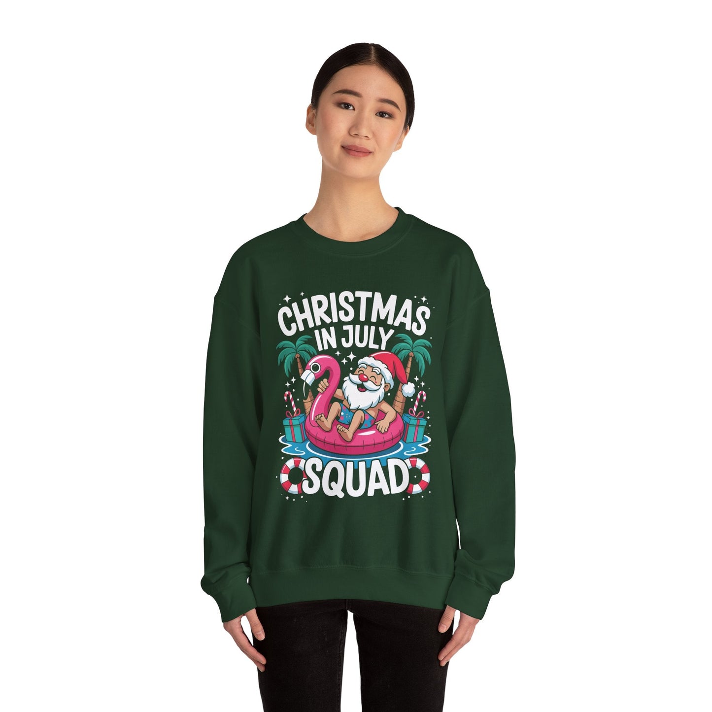 Christmas In July 2025 Squad Summer Beach Vacation Xmas Cool Sweatshirt