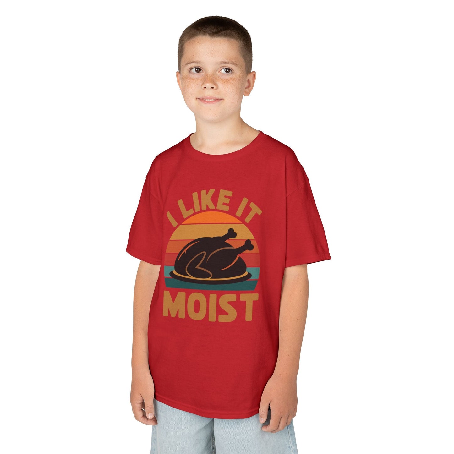 I Like It Moist Unisex Kids Black Thanksgiving T-Shirt