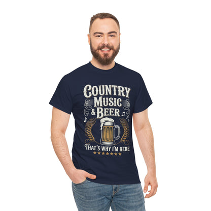 Vintage Country Music and Beer That's Why I'm Here Legends T-Shirt