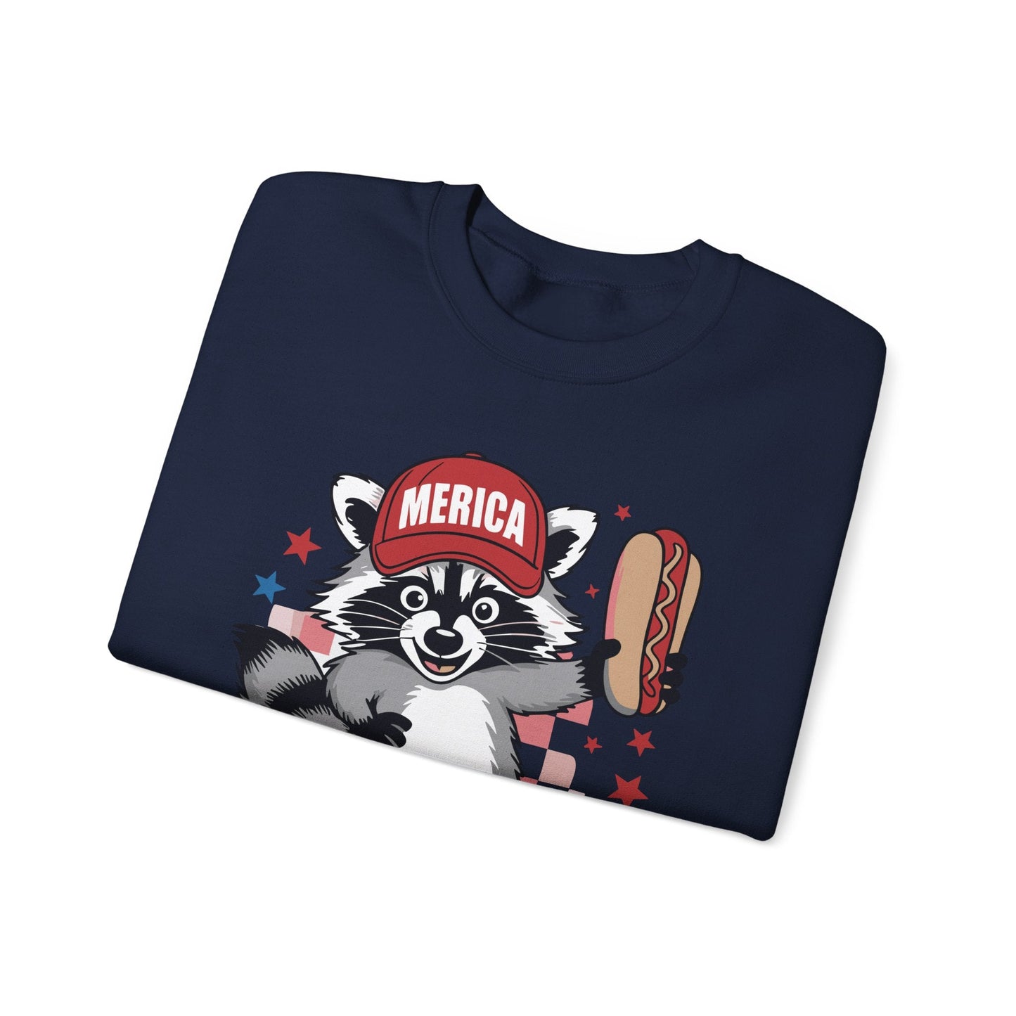 Red White And Feral Raccoon 4th of July Saying Meme Sweatshirt