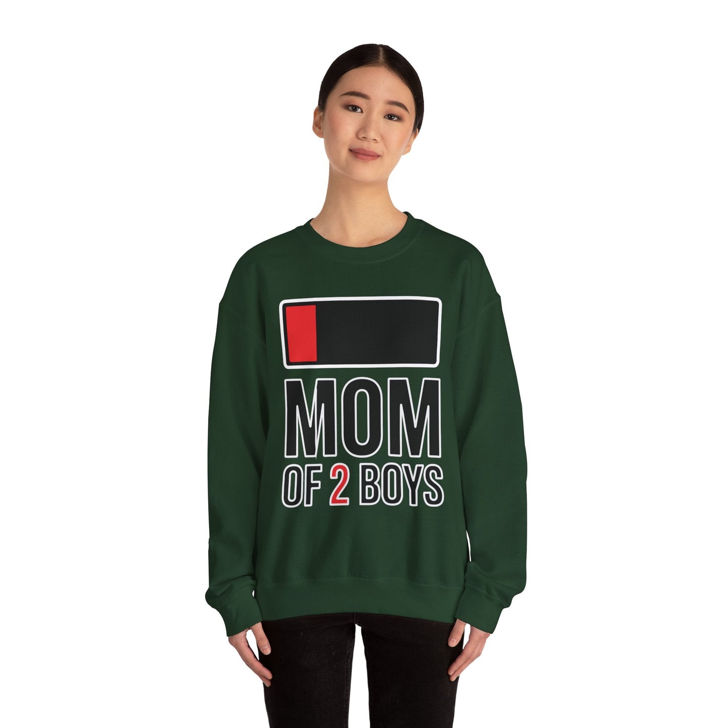 Mom of 2 Boys Gift from Son Mothers Day Birthday Women Sweatshirt