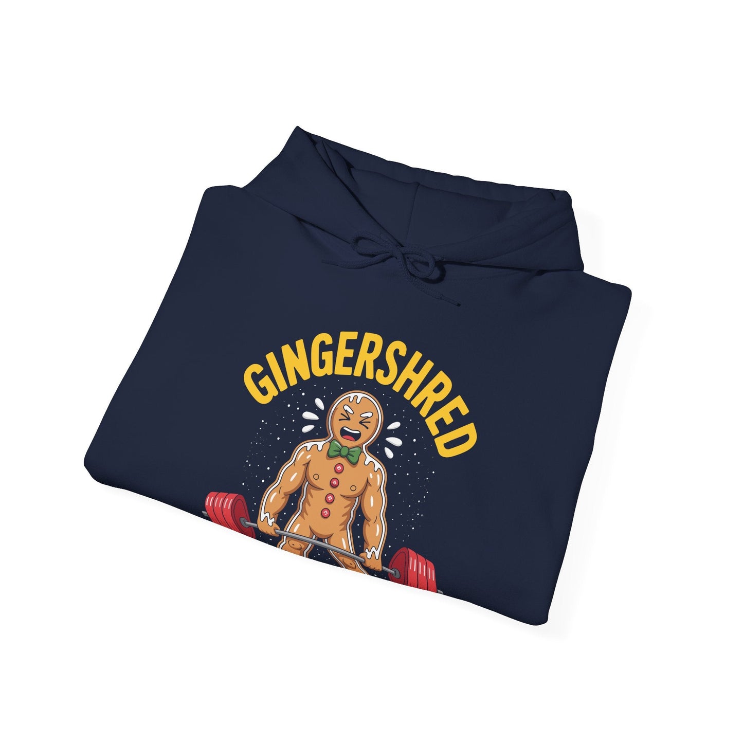 Funny Gingershred Gingerbread Man Gym Bodybuilding Christmas Hoodie