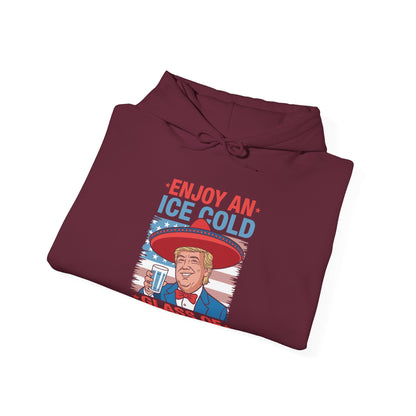 Funny Trump 4th of July Ice Cold Glass Of Deportation Hoodie