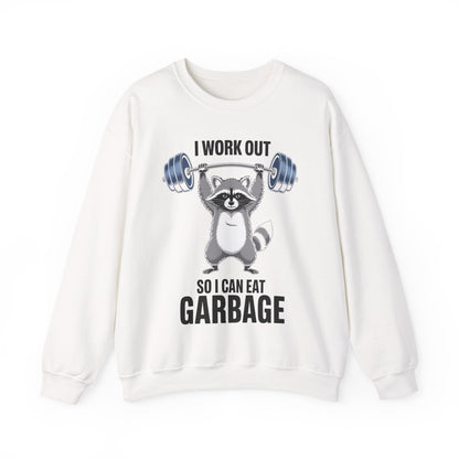 Raccoon Deadlift Bodybuilding Animal Funny Gym Fitness Sweatshirt