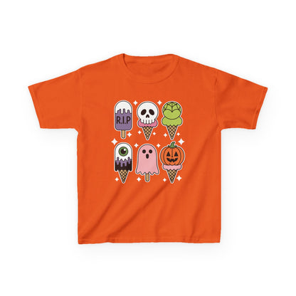 Horror Movie Summer Popsicle Halloween Ice Cream Summer-ween T-Shirt For Kids