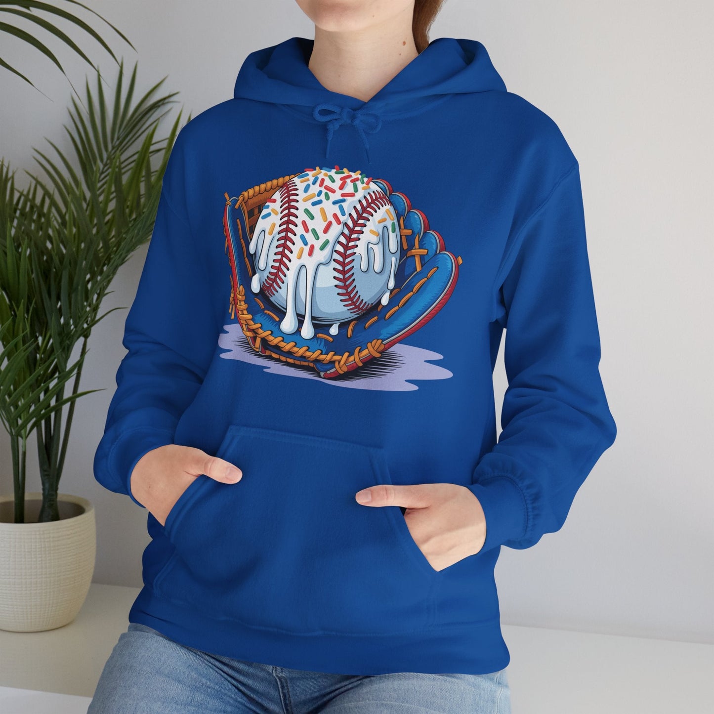 Baseball Drip Ice Cream Sprinkles Baseball Glove Hoodie