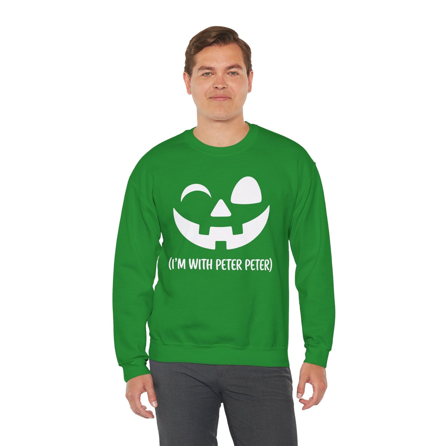 Im With Peter Couple Halloween Adult Eater Pumpkin Sweatshirt