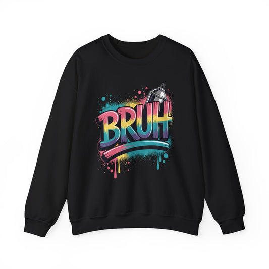 Bruh Graffiti Funny Saying Street Art Meme Men Boys Kids Sweatshirt