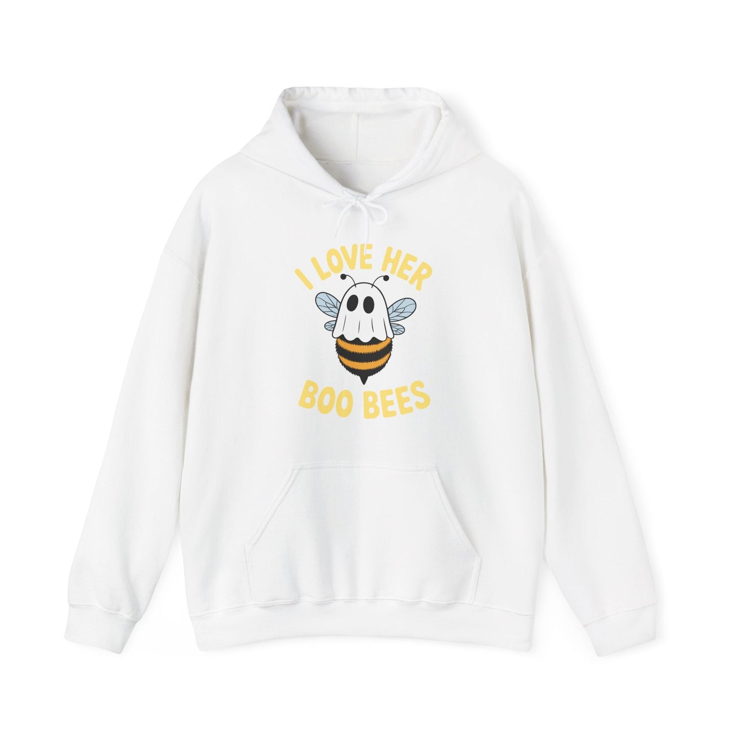 I Love Her Boo Bees Couples Halloween Adult Costume His Men Hoodie