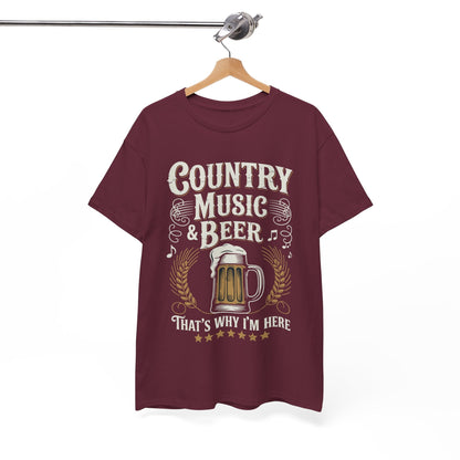 Vintage Country Music and Beer That's Why I'm Here Legends T-Shirt