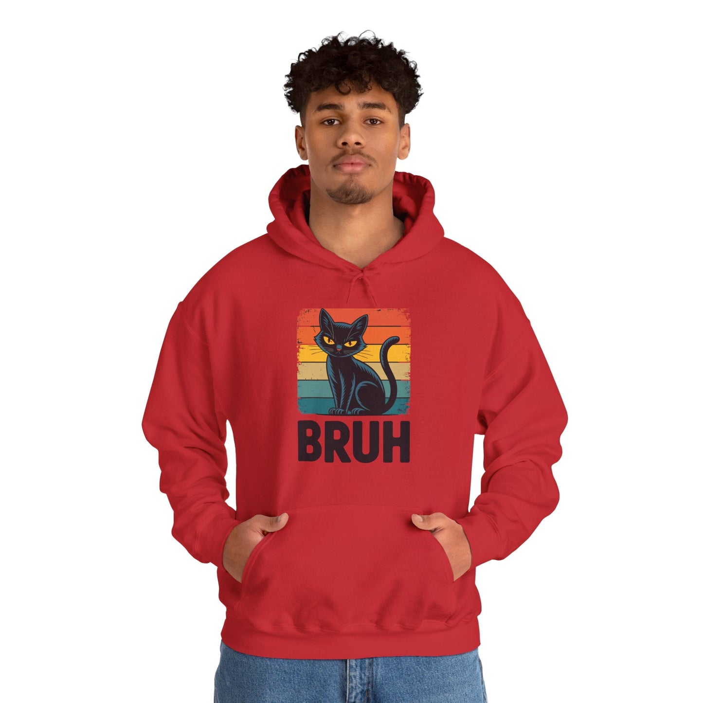 Funny Cat Bruh For Teens Boys Girls Men Women Meme Graphic Hoodie