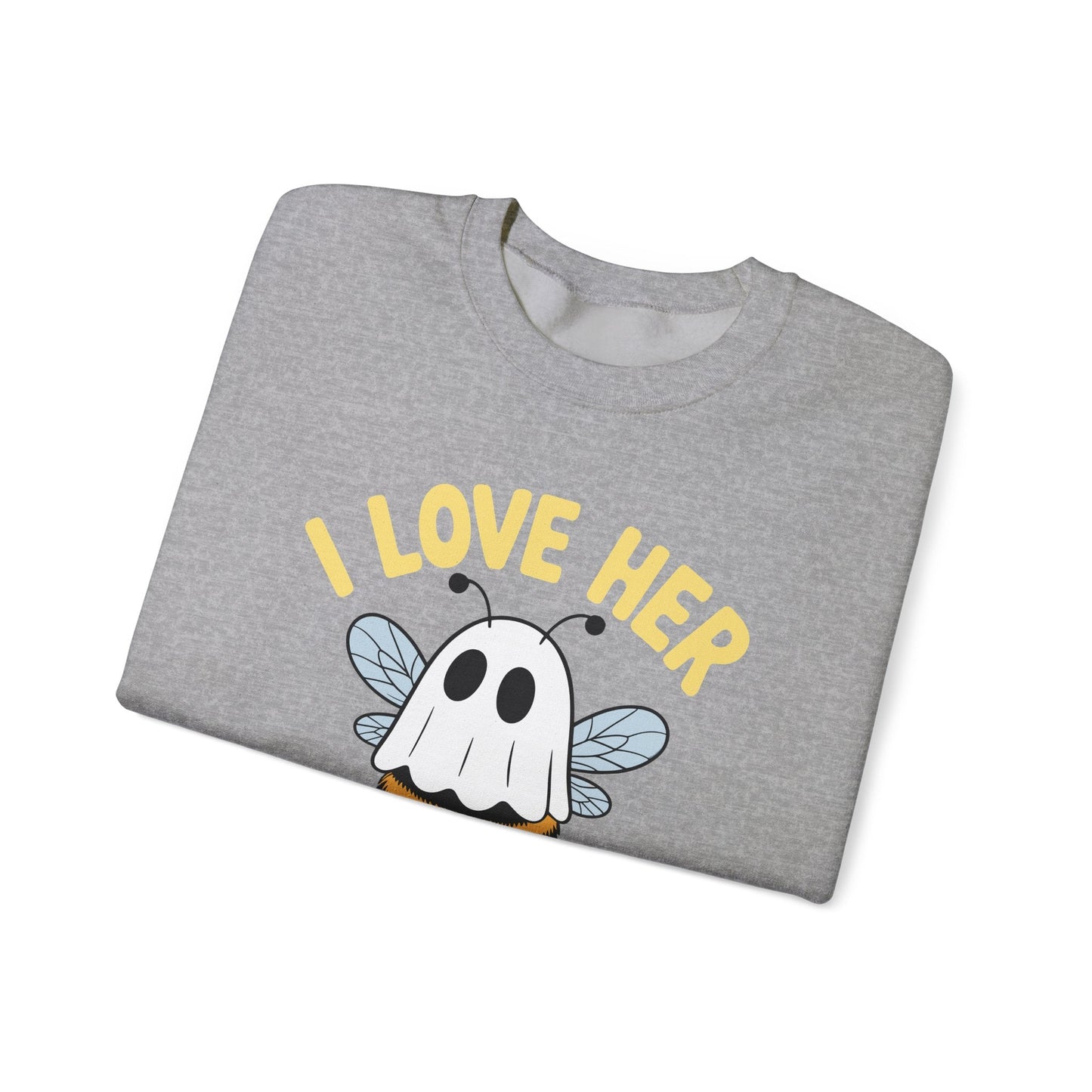 I Love Her Boo Bees Couples Halloween Adult Costume His Men Sweatshirt
