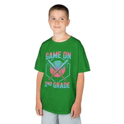 2nd Grade Back to School Baseball Drip Ice Cream Game On Kid T-Shirt