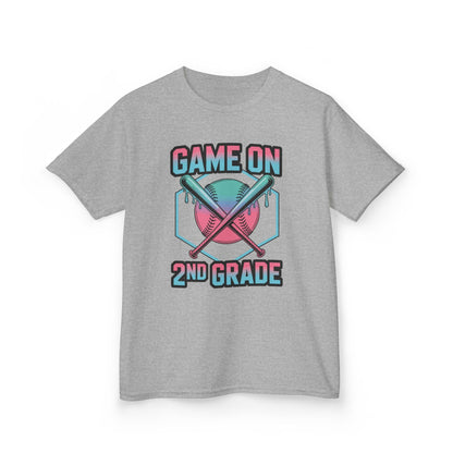 2nd Grade Back to School Baseball Drip Ice Cream Game On Kid T-Shirt