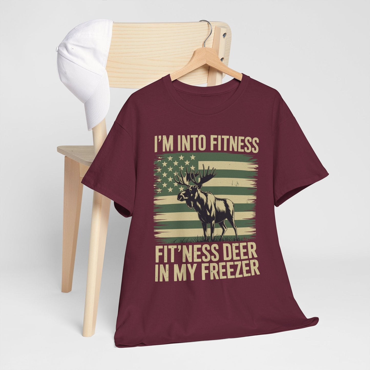 Hunting Im Into Fitness Fit Ness Deer Freezer Men Women T-Shirt