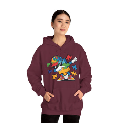 Dabbing Puzzle Autism Awareness Hoodie