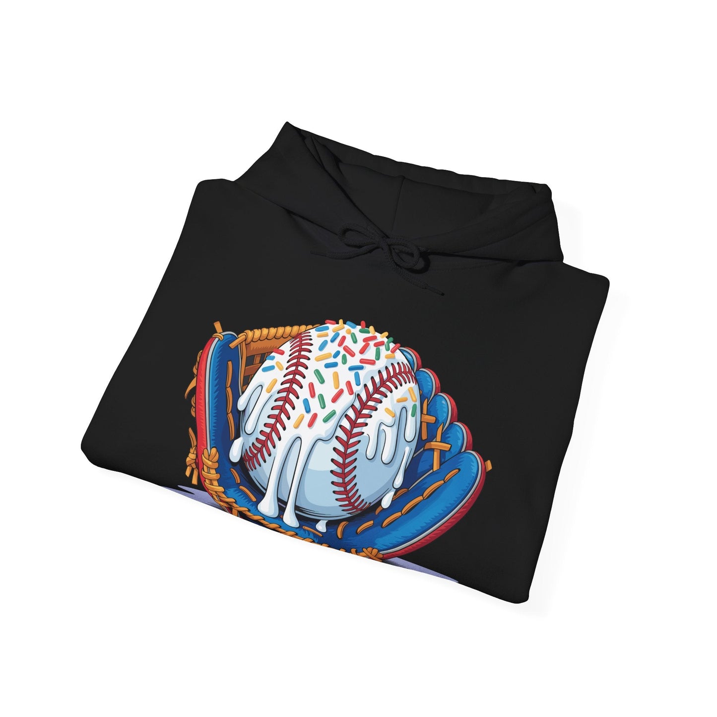 Baseball Drip Ice Cream Sprinkles Baseball Glove Hoodie