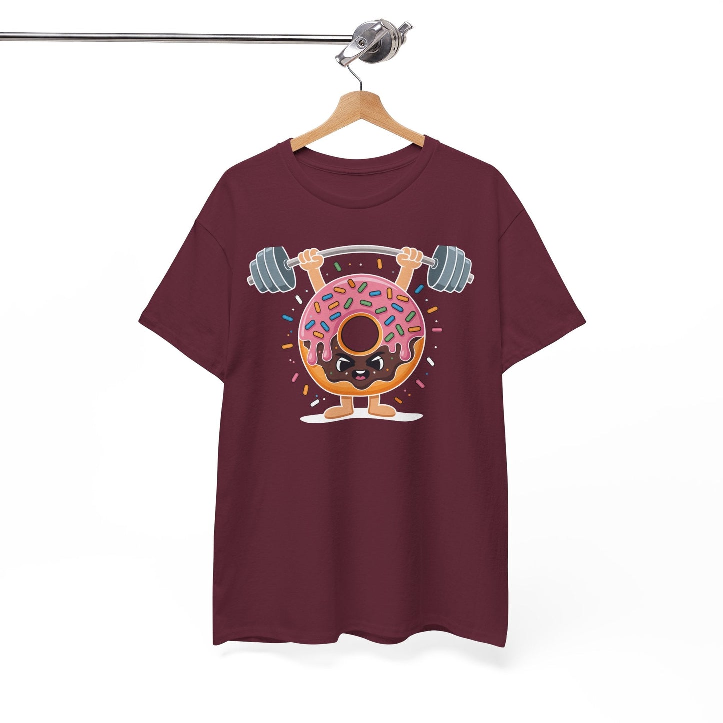 Funny Weightlifing Fitness Workout Gym Donut Lover T-Shirt