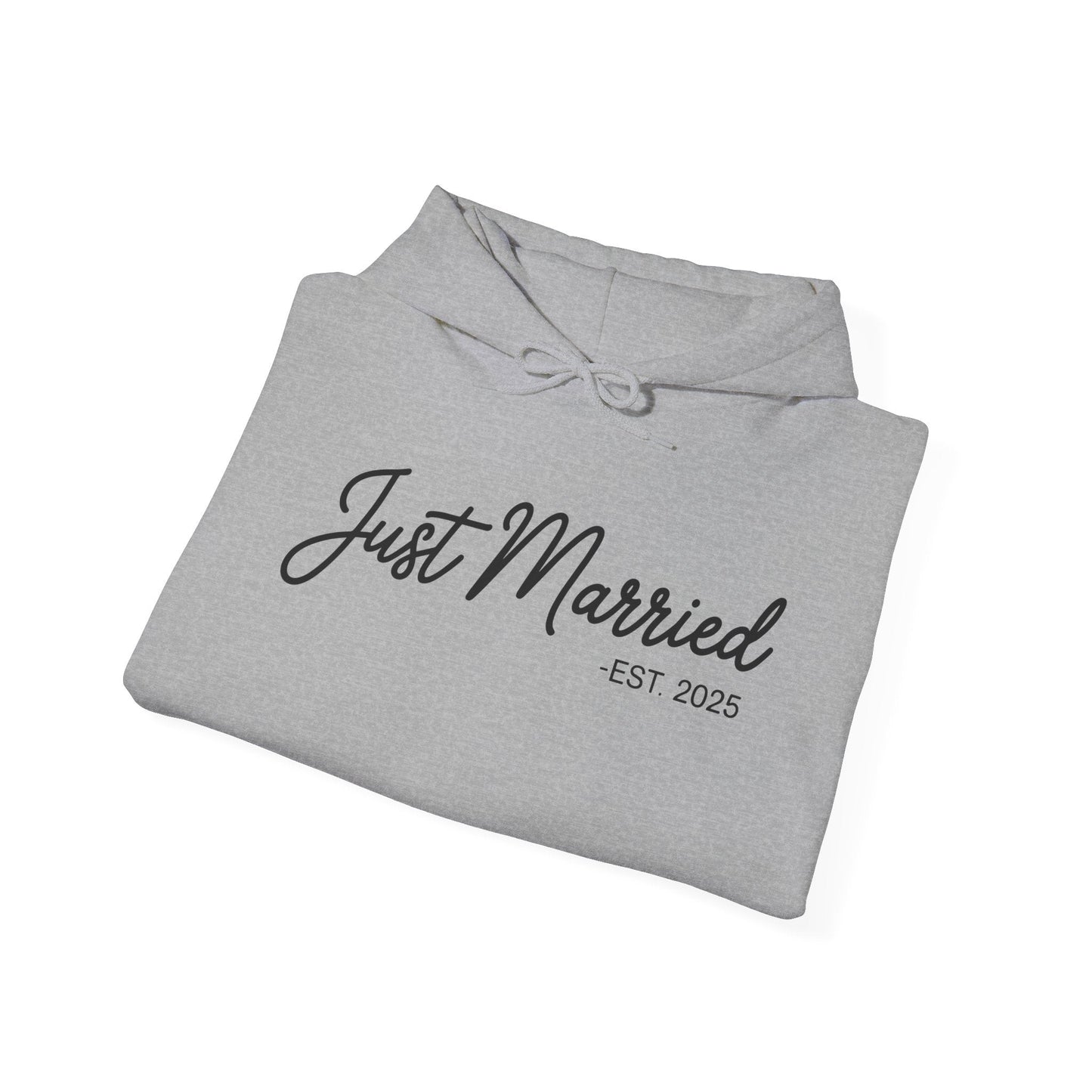 Just Married 2025 Honeymoon Wedding Couples Fiancee Hoodie