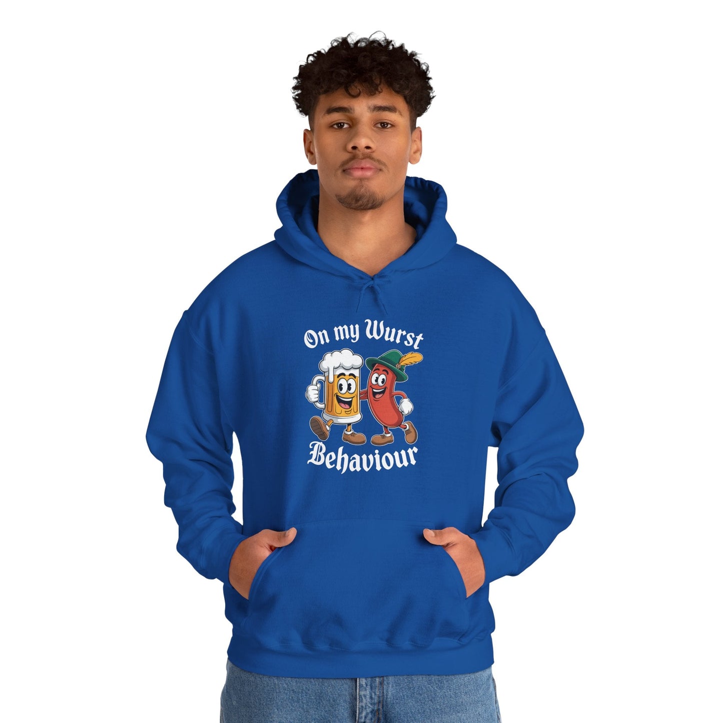 Oktoberfest On My Wurst Behaviour German Beer Sausage Adults Hoodie