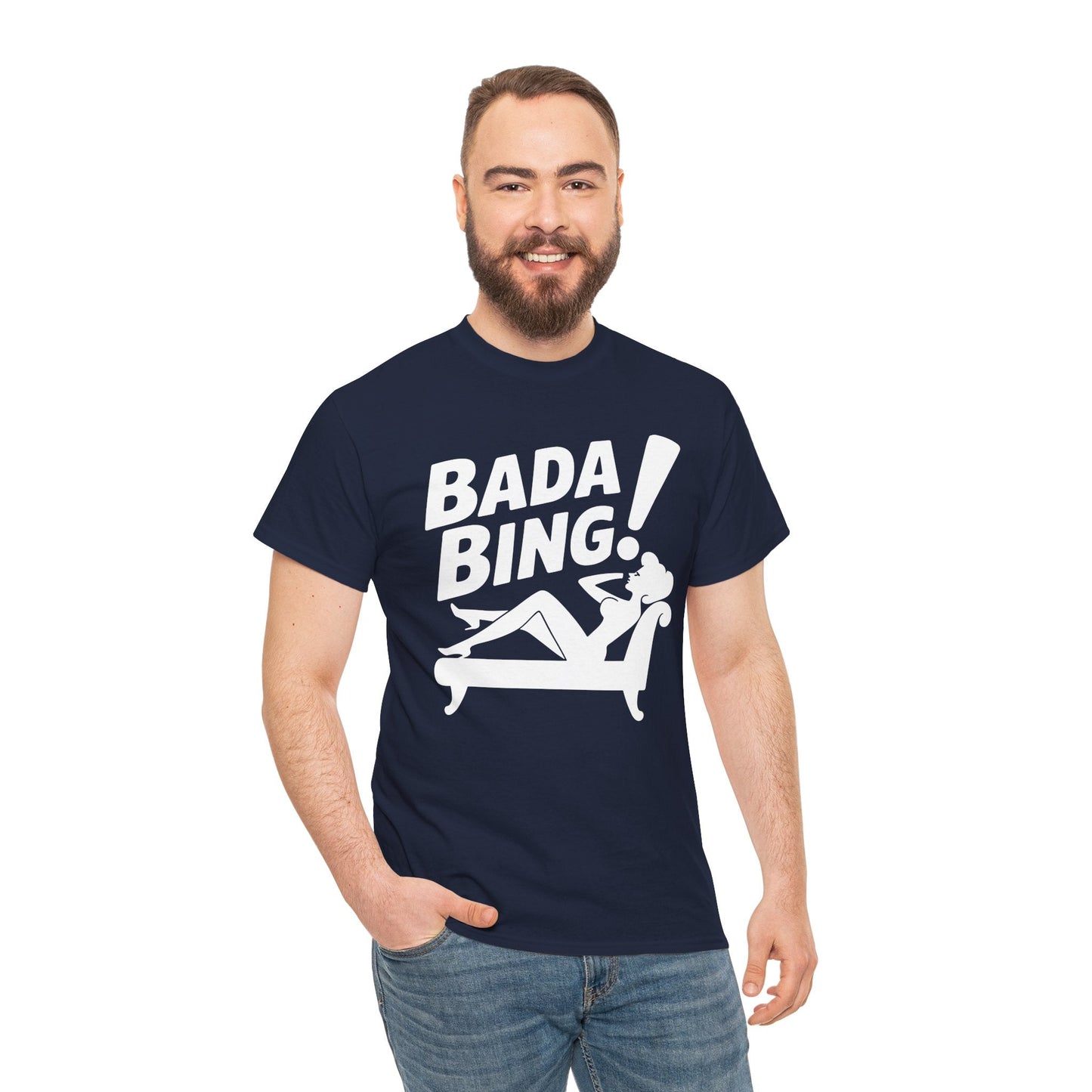 Funny Vintage Bada Sarcastic Bing Retro Sexy Girl Bada Bam T-Shirt