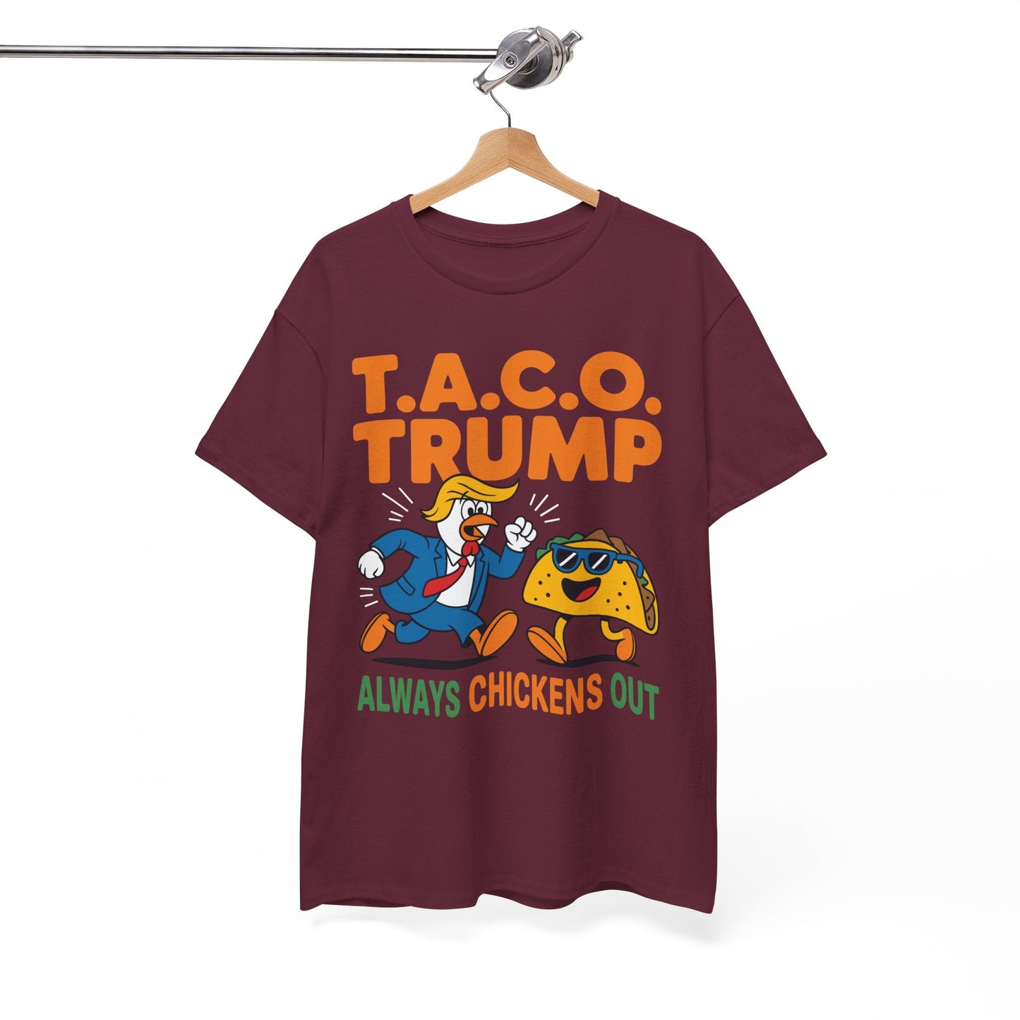 Funny Taco Trump Always Chickens Out T.A.C.O T-Shirt