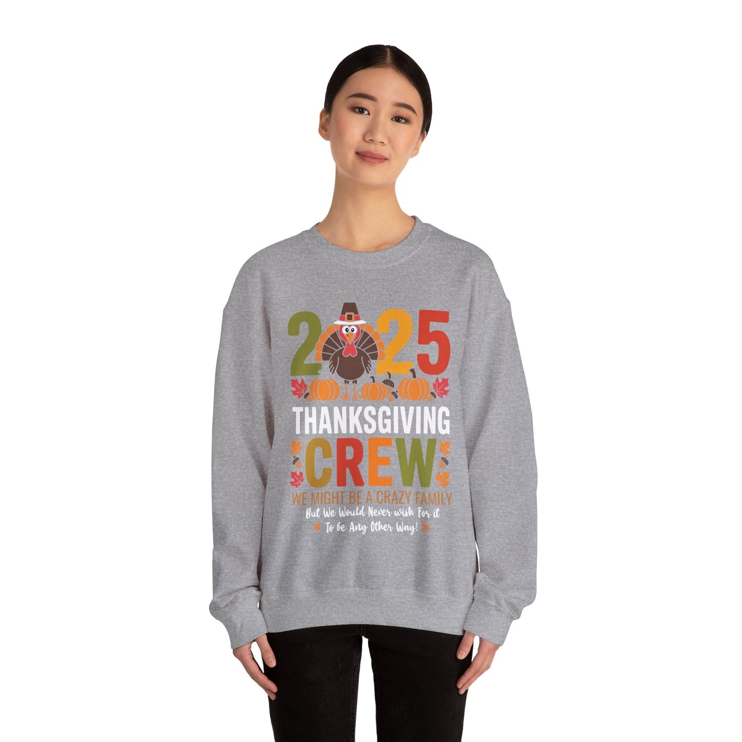 Family Thanksgiving 2025 Thanksgiving Crew Turkey Matching Sweatshirt