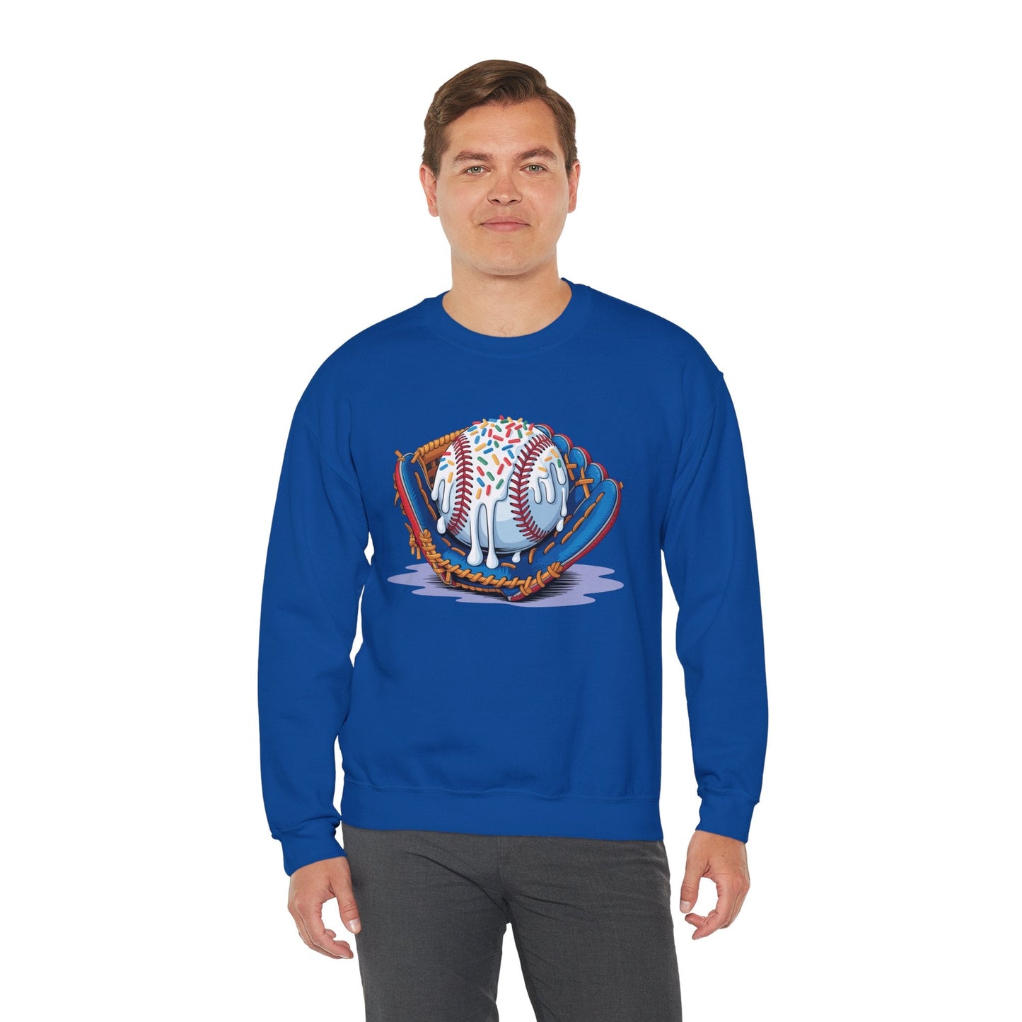Baseball Drip Ice Cream Sprinkles Baseball Glove Sweatshirt