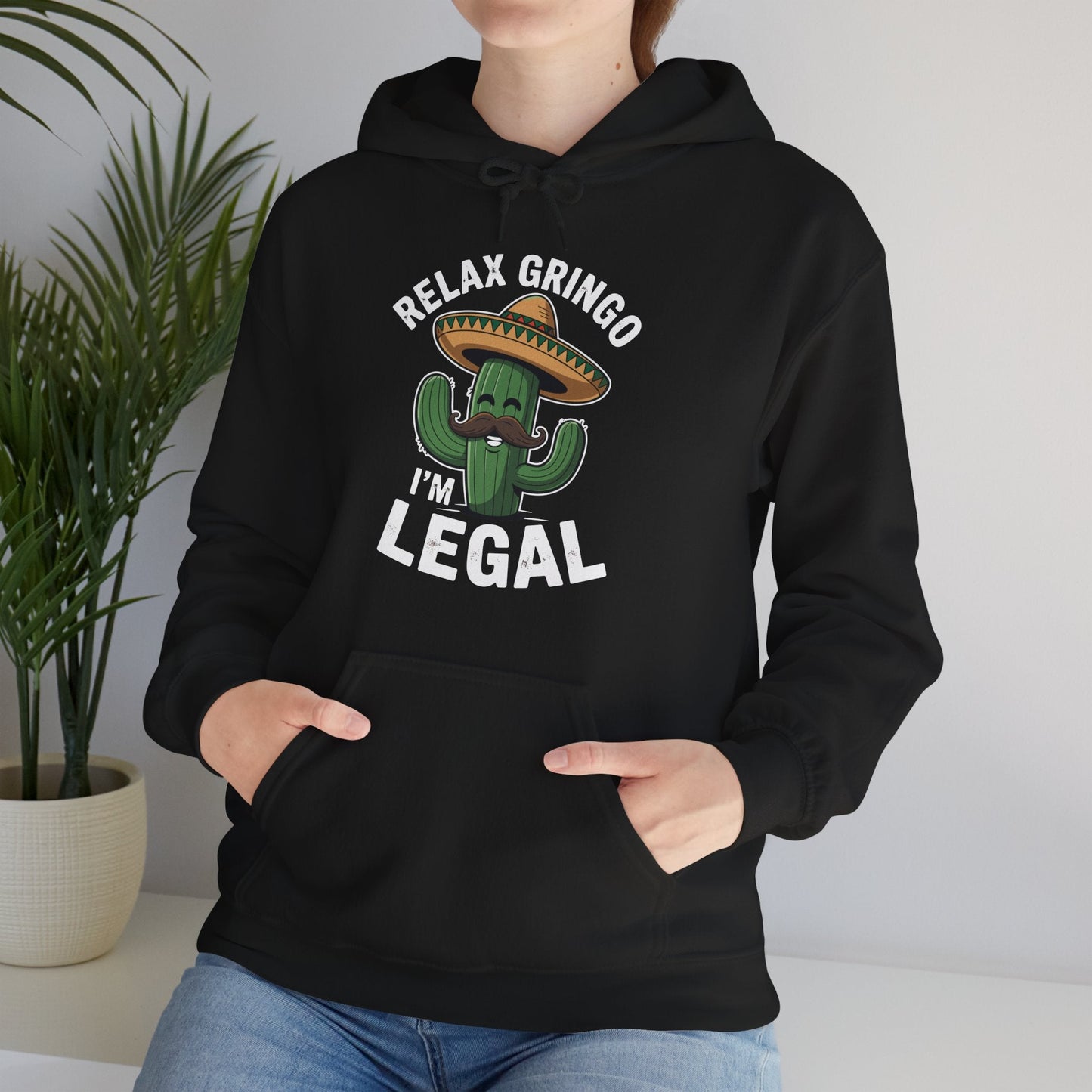 Funny Relax Gringo Im Legal Cinco De Mayo Mexican Immigrant Hoodie