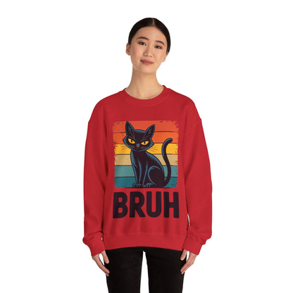 Funny Cat Bruh For Teens Boys Girls Men Women Meme Graphic Sweatshirt
