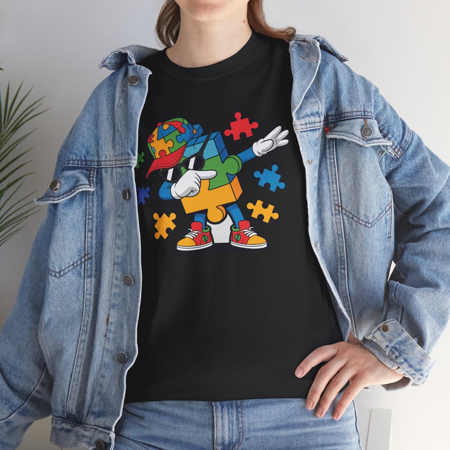 Dabbing Puzzle Autism Awareness T-Shirt