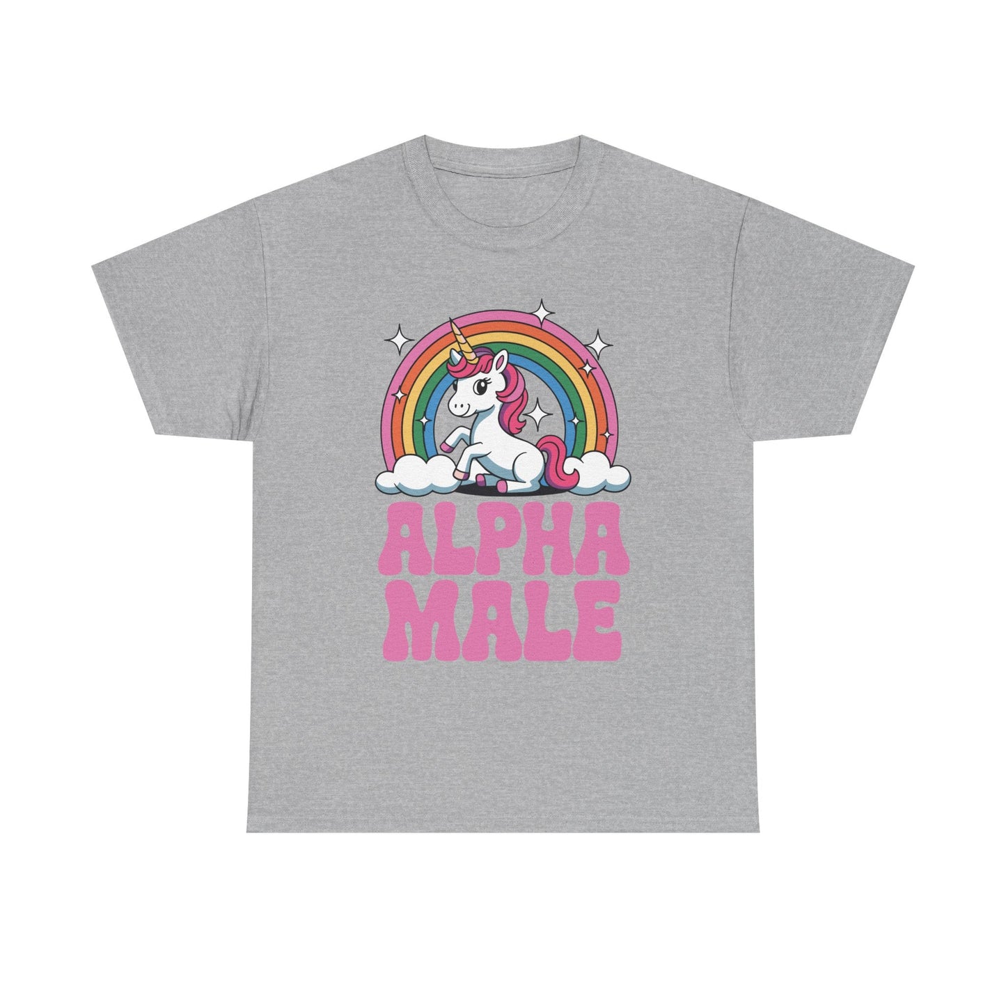 Funny Alpha Male Unicorn Sarcastic Ironic Weird Y2K Humor T-Shirt