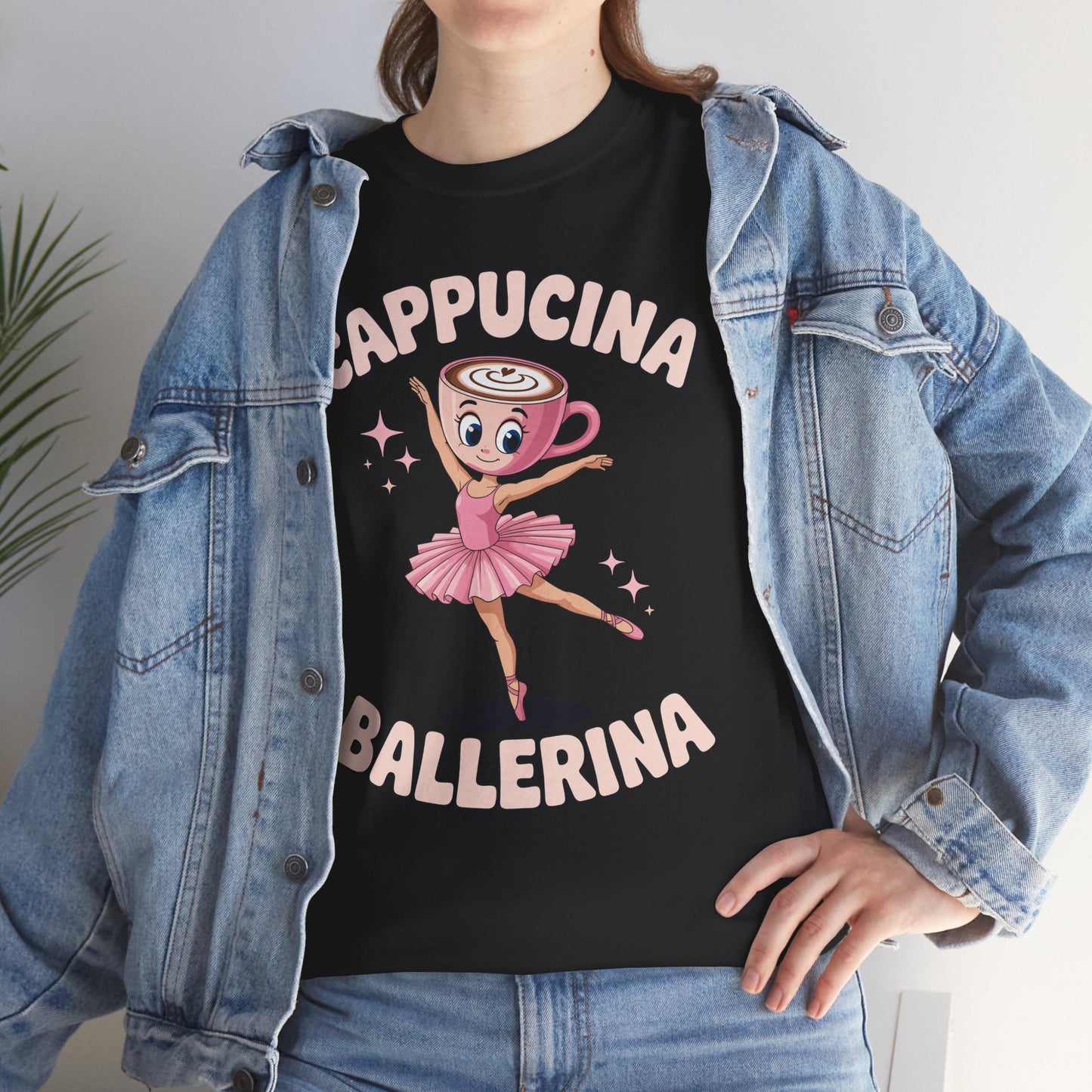 Funny Ballerina Cappuccina Coffee Dance Lovers Italian Meme T-Shirt