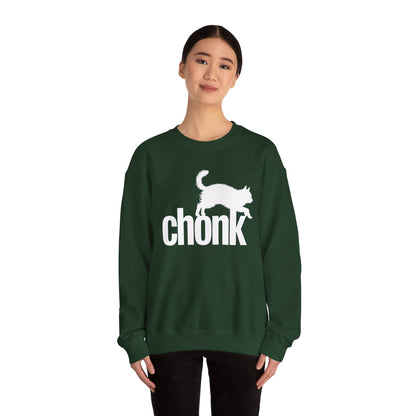 Chonk Cat Meme Funny Black Sweatshirt