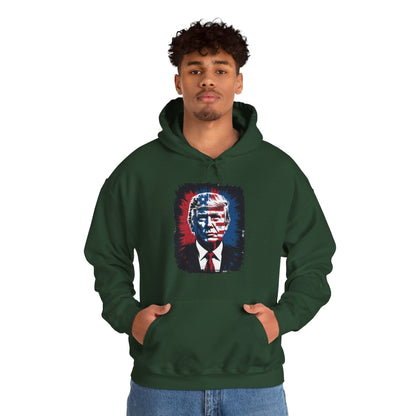 President Trump Portrait 4th July Hoodie